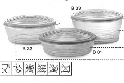 B31 Bungee 1,0 L & B32 Bungee 1,4 L & B33 Bungee 1,9 L Tupperware