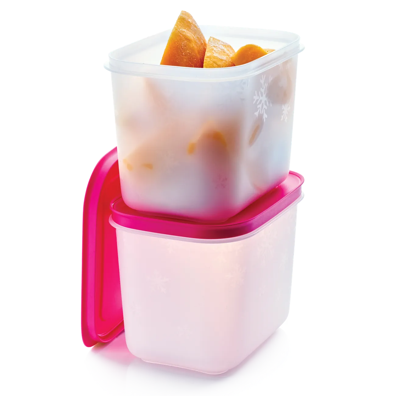 Eiskristall Gefrierbehälter hoch 1,1 l (2er-Set) – stapelbar & aromadicht