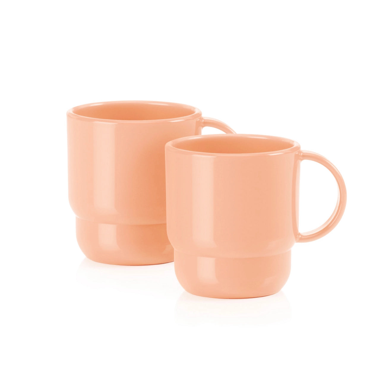 Becher Duo 250ml von der Marke Tupperware / in der Farbe Peach / 2x 250ml Tasse / Stapelbares Becherset / Ideal für Zuhause, Büro oder Unterwegs / Stilvoll und Funktional / Platzsparend verstaubar / Hier direkt online kaufen
