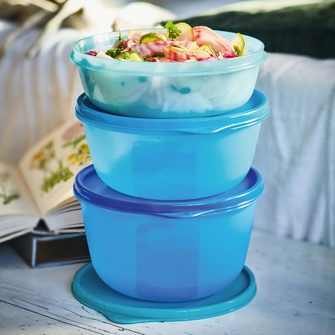 Tupperware Ersatzteil Deckel Clarissa / Deckel zum Clarissa Set, teile des Frische Quartetts und frische Trio und passend für den Salat& Go / Ersatzteil hier direkt online kaufen