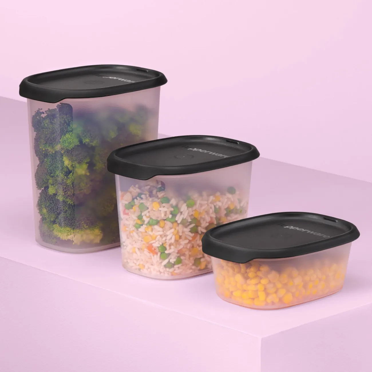 One Touch Fresh oval 1,1L von der Marke Tupperware / in der Farbe Schwarz / Vorratsbehälter / Aufbewahrungsbehälter / Ideal für Trockenvorräte / modular Stapelbar / mit Praktischen Klarsichtblende für den Überblick / Hier direkt online Kaufen / Hier direkt online kaufen