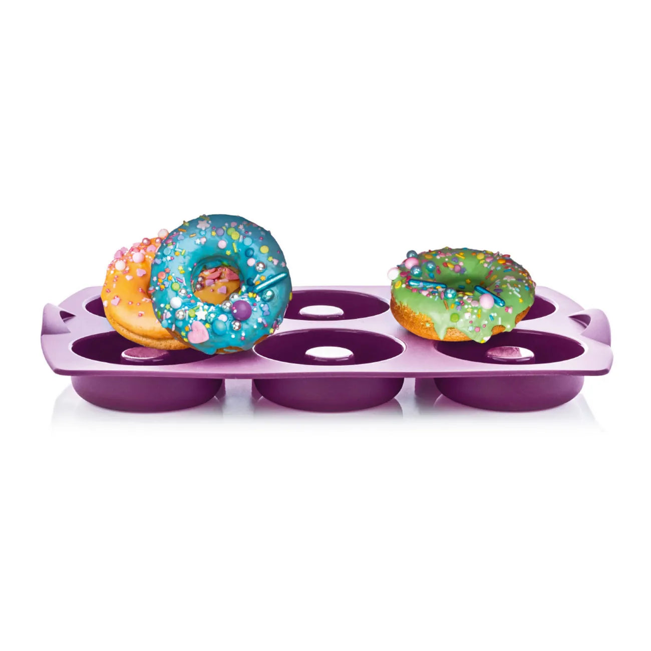Silikonform Diabolo von der Marke Tupperware / mit idealen Antihafteigenschaften / Donut form / Silikon Backform für Donuts, Bagels, Eierspeisen, Grischiche Ringe und vieles mehr / Hier direkt online kaufen