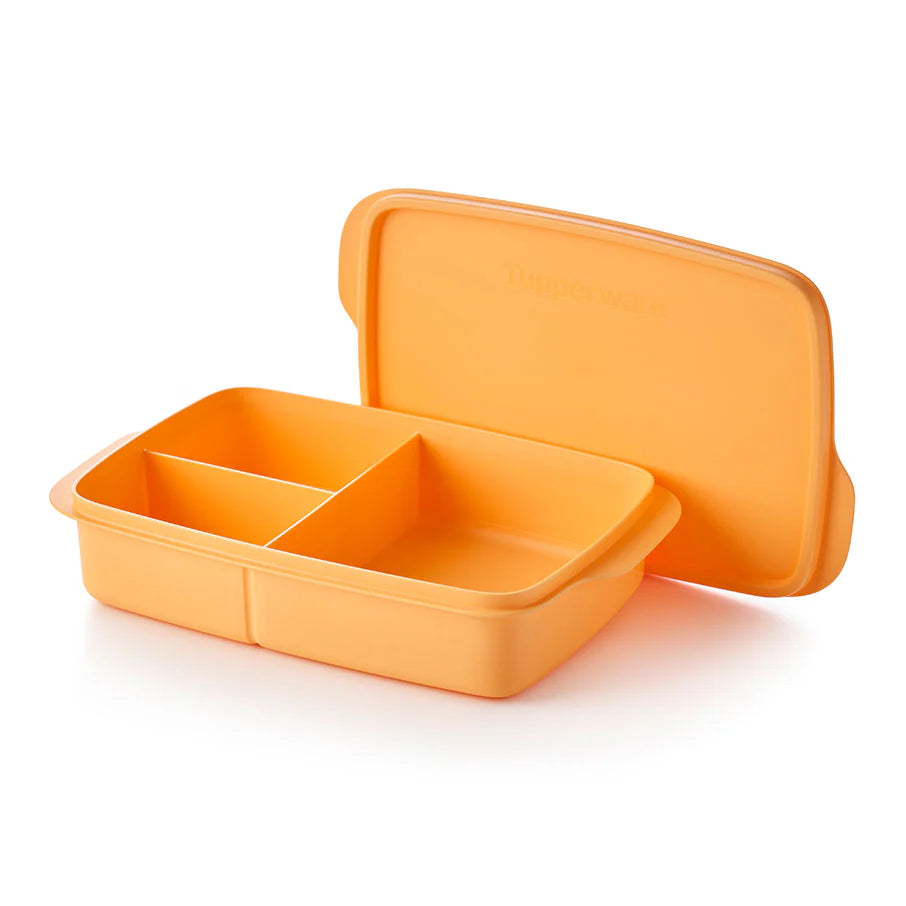 Tupperware® Eco+ Pausen-Box 1 l – Clevere Brotdose mit 3 Fächern – myTupp