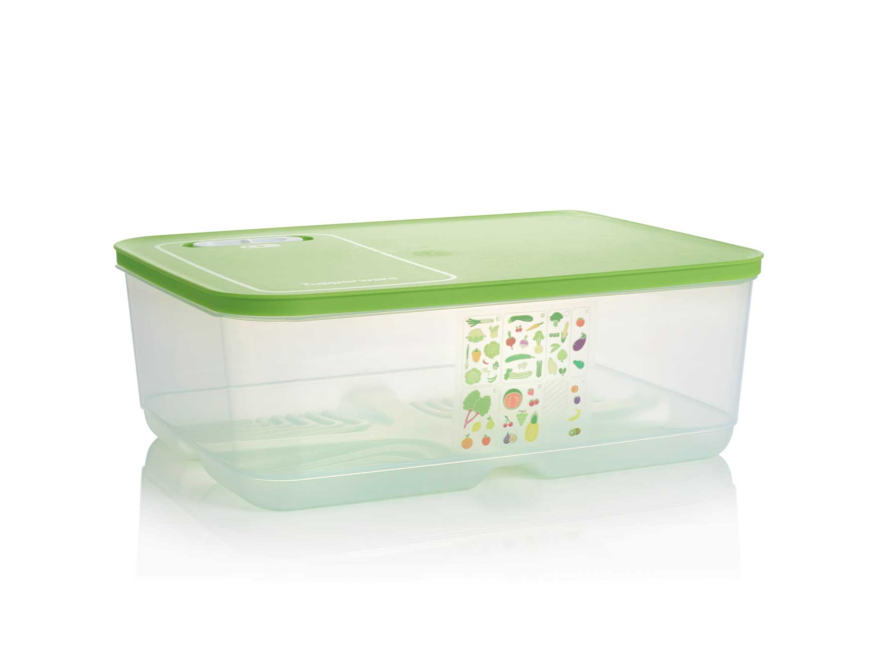 KlimaOase 9,9 L Frischhaltebox von der Marke Tupperware / Perfekt zum Aufbewahren von Großem Gemüse wie Kohl, Rhabarber, Gurken und Kürbis / Nachhaltig und Effizient / Verlängert die Haltbarkeit von Obst und Gemüse / Stapelbar / Einzigartiges System zur Regulierung von Luftmenge und Feuchtigkeit / mit integriertem Frischegitter gegen überschüssige Feuchtigkeit / Hier direkt online kaufen