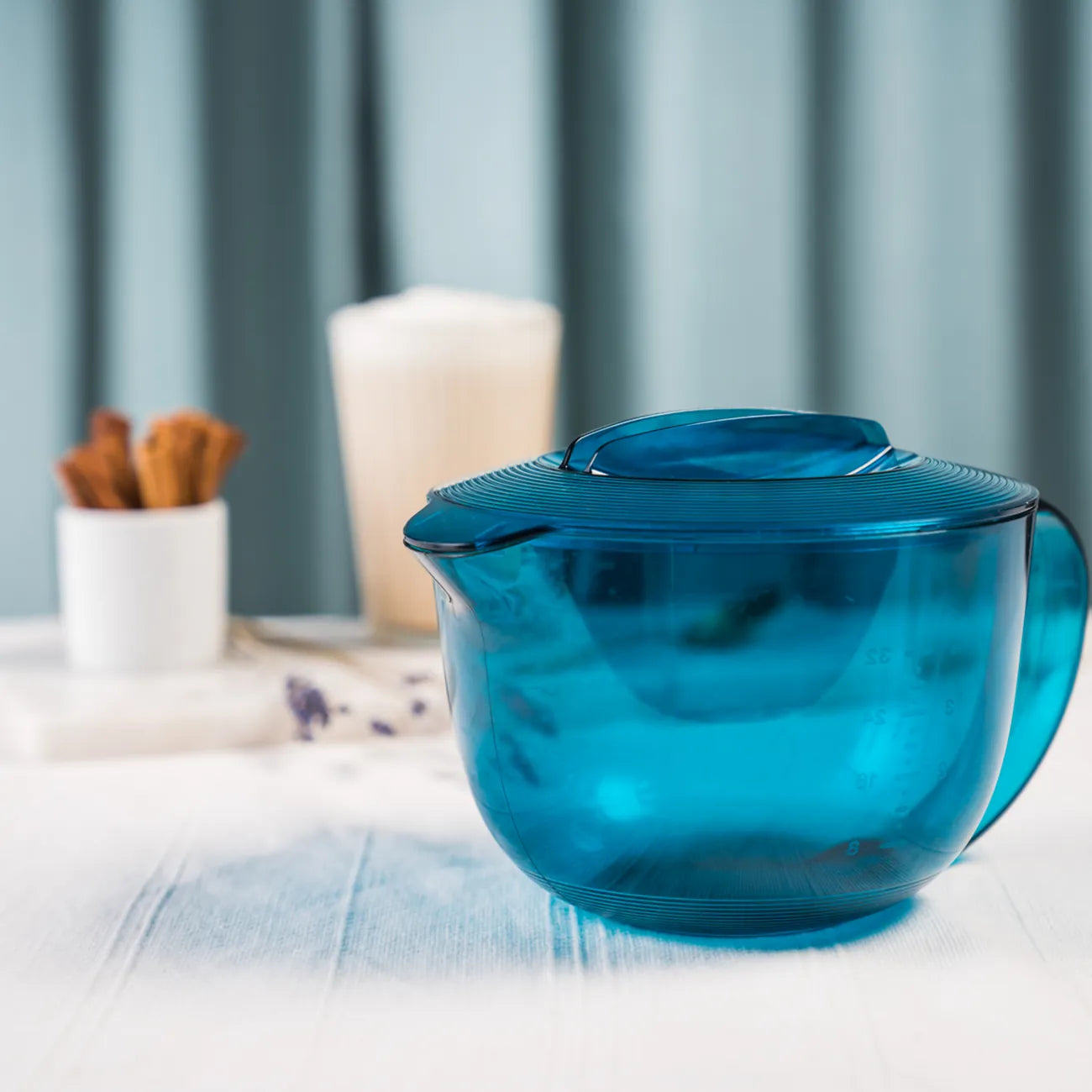 Tupperware MicroCook 1-l-Kanne Mikrowellen Kanne, ideal zum Mikrowellengaren, Zubereiten und servieren von Suppen, Pudding oder Kartoffeln