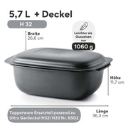UltraPro 5,7l Kasserolle inkl. Deckel von der Marke Tupperware / für Backofen und Mikrowelle / auch Kühl und Gefriergeeignet / Hier direkt online kaufen