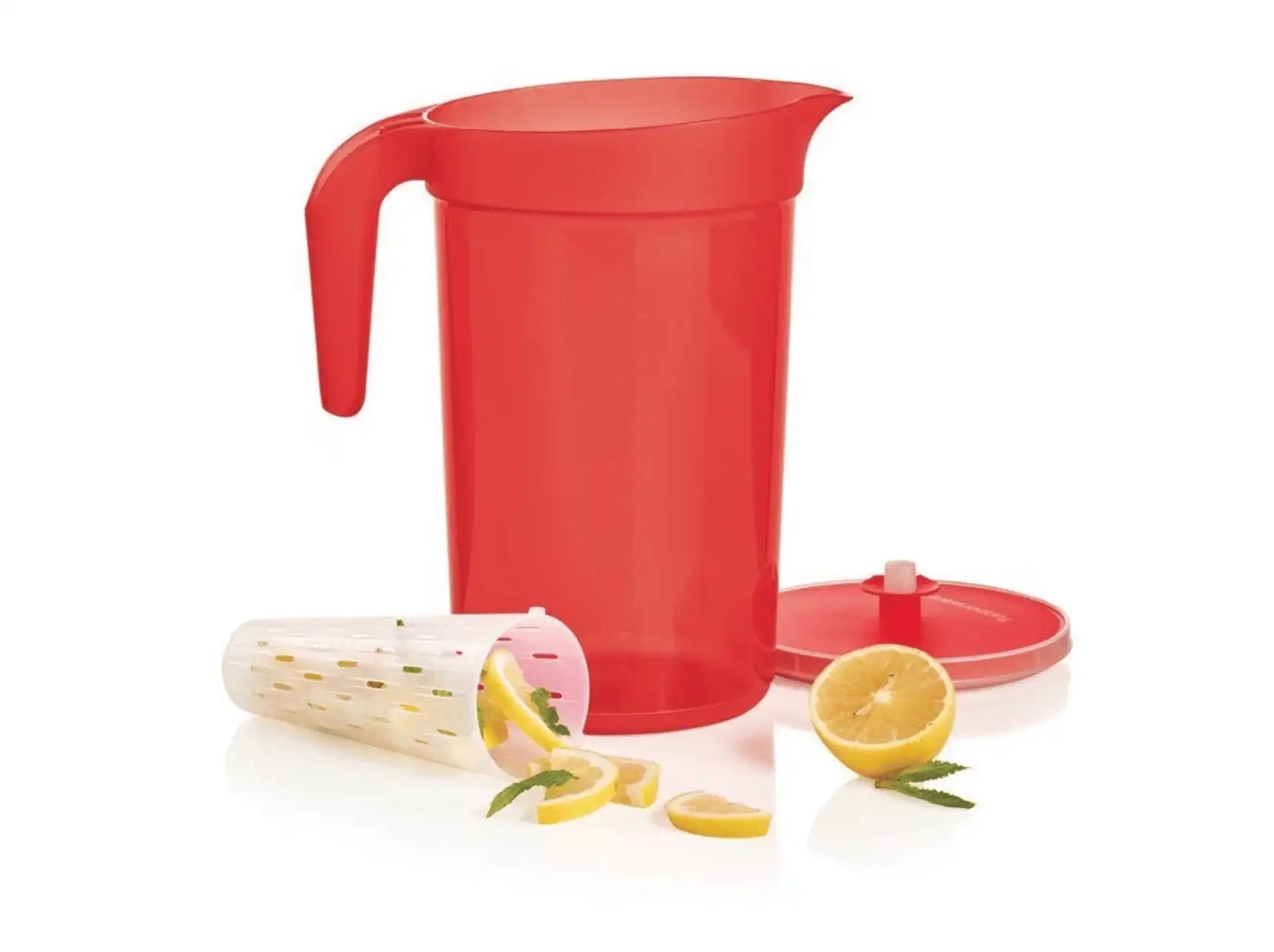 Aloha Picknick Kanne mit Sieb von der Marke Tupperware / 2L Fassungsvermögen / Perfekt für Fruchtsaft, Eistee oder Mixgetränke / mit Aroma Einsatz der sich Ideal eignet für Beeren, Minze, Basilikum oder ähnliches / Farbenfrohe Trinkkanne / Hier direkt online kaufen