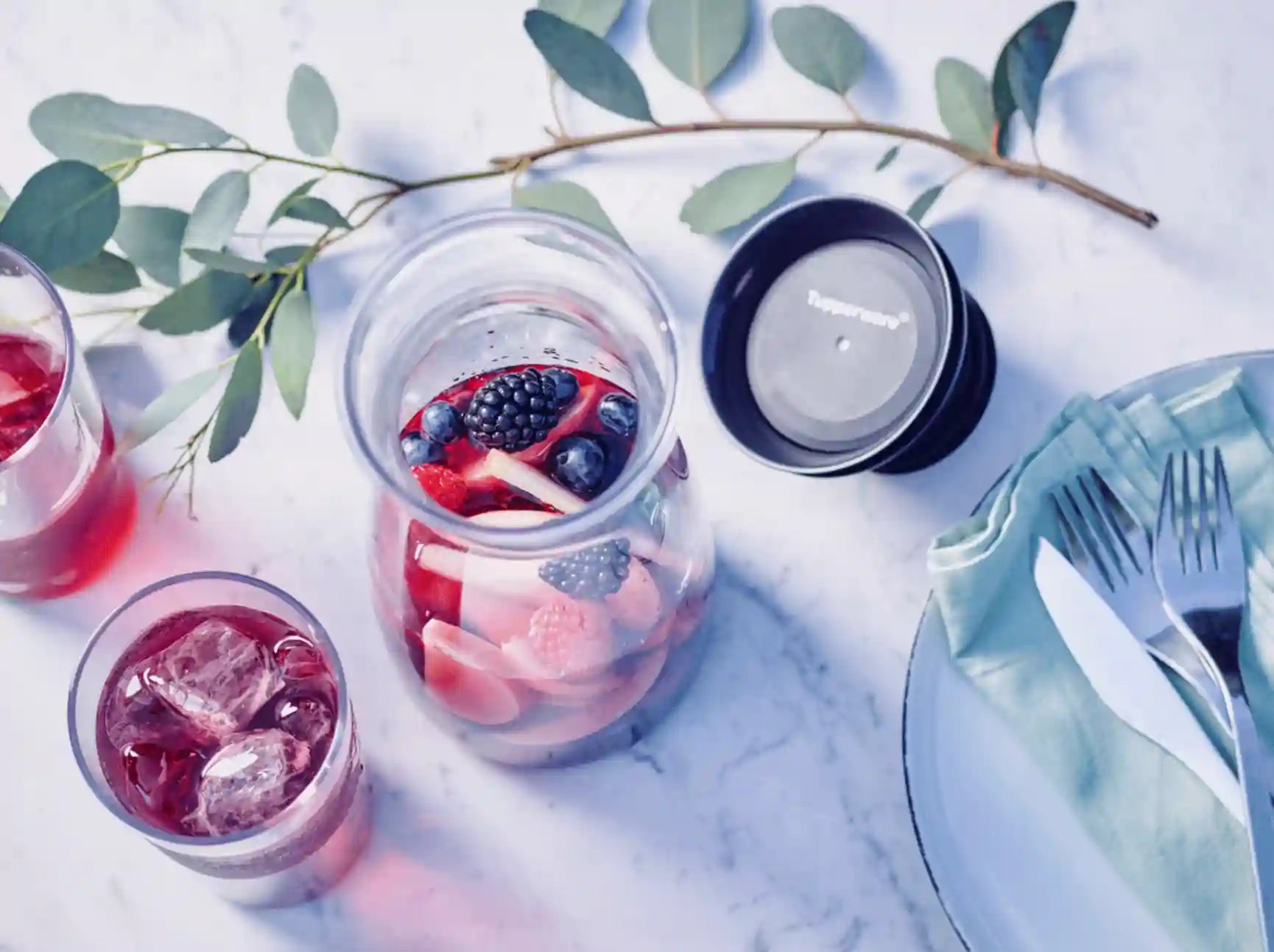 pSeo Hydrolife - 1,3L Karaffe / 360° Kanne / Clear Line Karaffe / Transparent und Stabil