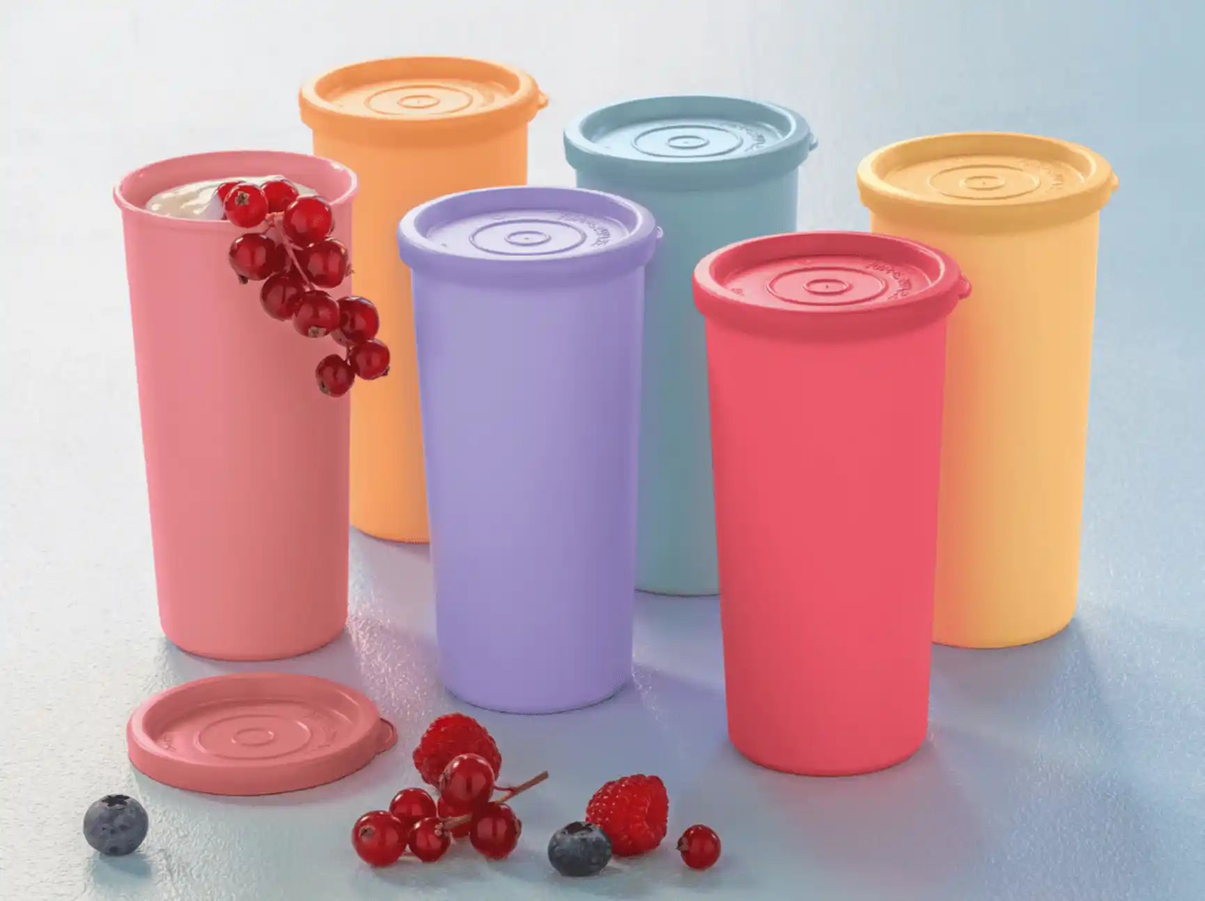 6x Joghurt-Becher 170ml von der Marke Tupperware / Joghurt Becher zum Mitnehmen und Vorbereiten / Ideal für Meal Prep / in 6 unterschiedlichen Farben / Bunt / Hier direkt online kaufen