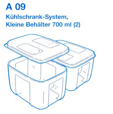 A09 Kleine Behälter 700 ml Kühlschrank-System