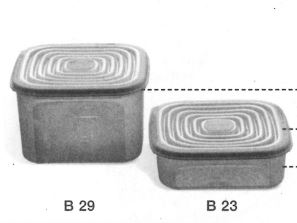 B23 Bungee 1,2 L quadratisch  & B29 Bungee 2,6 L quadratisch Tupperware