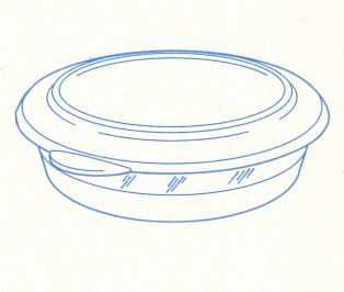 C27 Tafelfeinen flach Tupperware