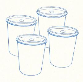 C46 Vier Wichtel Tupperware