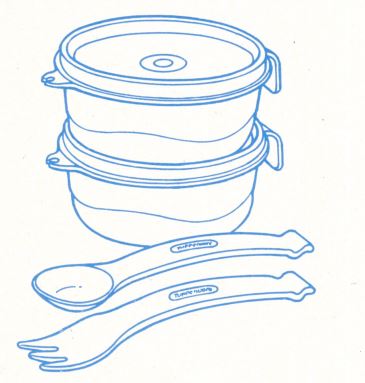 C58 TupperCare Babyfüttertassen mit Kinderbesteck Tupperware