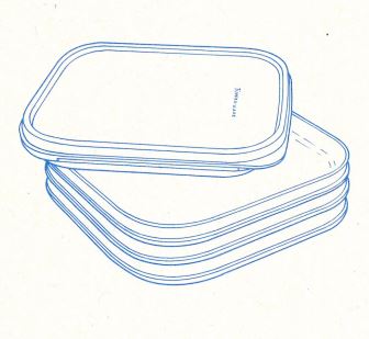 C71 Picknick-Teller mit Deckel Tupperware