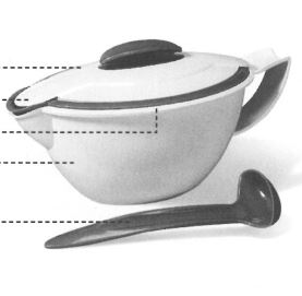 C130 Thermo-Duo Sauciere mit Saucenlöffel Tupperware