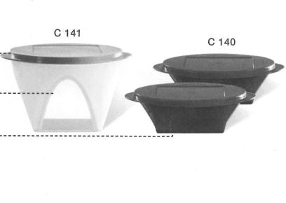 Mediterrano C140 Servierschalen 600 ml &  C141 Schüssel 1,5 L Tupperware