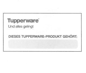 E30 Freundschafts-Etiketten Tupperware