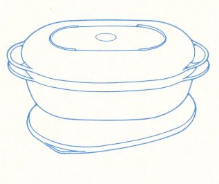 I20 MicroPlus 1,5 L Bräter-Set Oval Tupperware TW2000