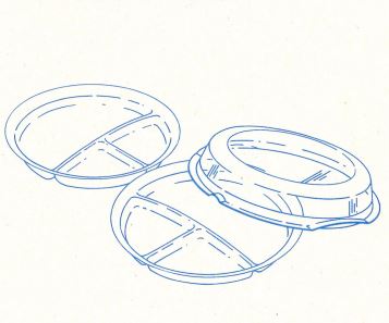 I24 Microplus Menüteller mit Haubendeckel Tupperware