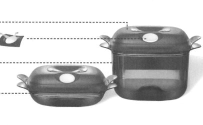 I54 Mikro-Fix 475 ml quadratisch  & I55 Mikro-Fix 1,9 L quadratisch Tupperware