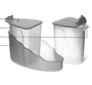 J11 Junge Welle Sahne- und Zuckerspender-Set Tupperware