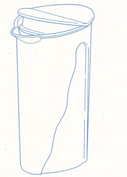 J14 Junge Welle 1,0 L Kanne Tupperware