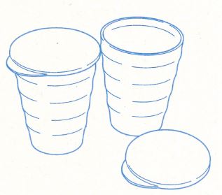 J16 Junge Welle 330 ml Becher mit Deckel Tupperware