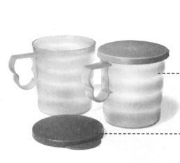 J25 Junge Welle 350-ml-Tassen mit Deckel Tupperware