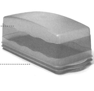 J29 Junge Welle Kastenkuchenbehälter Tupperware