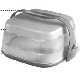 J48 Kuchenschatz & J49 Tragegriff Junge Welle Tupperware