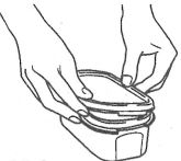 Der ovale Deckel des Kompakt-Systems Tupperware