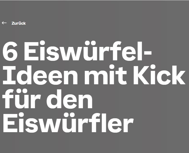 6 Eiswürfel-Ideen mit Kick für den Eiswürfler