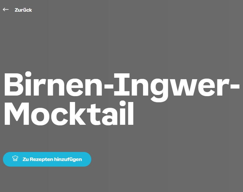 Birnen-Ingwer-Mocktail