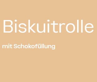 Biskuitrolle mit Schokofüllung