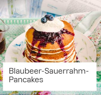 Blaubeer-Sauerrahm-Pancakes