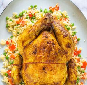 Brathähnchen auf Gemüse-Couscous