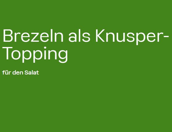 Brezeln als Knusper-Topping für den Salat