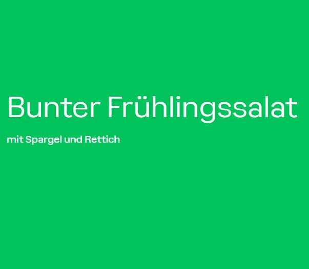Bunter Frühlingssalat
