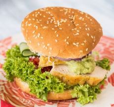 Burger mit Hühnerfleisch