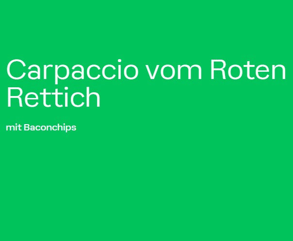 Carpaccio vom Roten Rettich