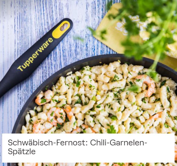 Chili-Garnelen-Spätzle