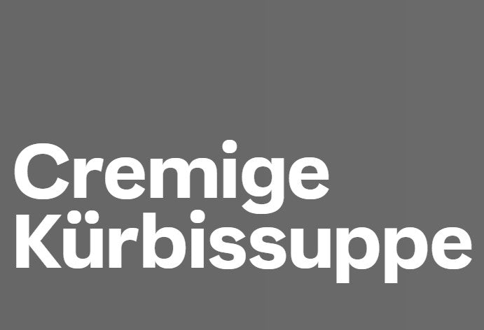 Cremige Kürbissuppe