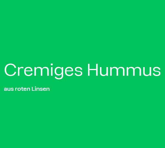 Cremiges Hummus aus roten Linsen