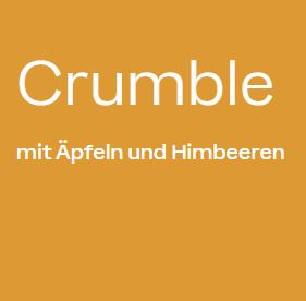 Crumble mit Äpfeln und Himbeeren