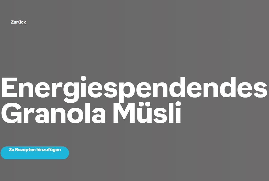 Energiespendendes Granola Müsli