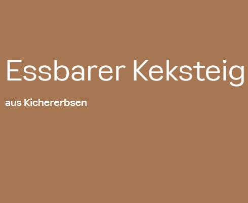 Essbarer Keksteig aus Kichererbsen