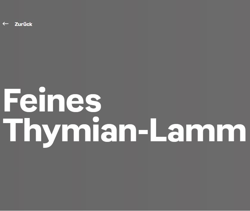 Feines Thymian-Lamm