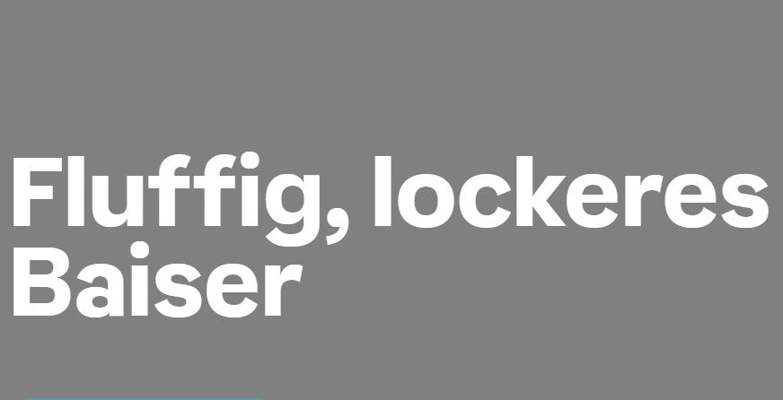 Fluffig, lockeres Baiser