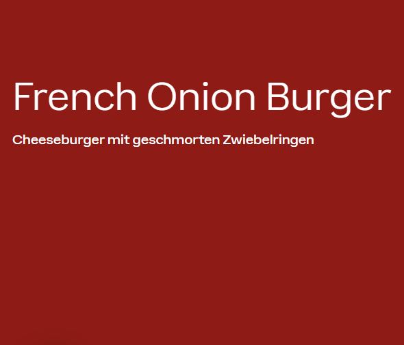 French Onion Burger